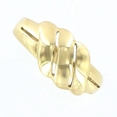 Ring stl: 18, bredd: 3-9mm, 14K,  Vikt: 2,9 g