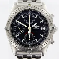 Herrur Breitling Blackbird, modell A13050.1, serie nr 24274, stål, automatisk, Ø40mm, caliber 13, pilotlänk 20,5cm, bruksskick, intyg från Kaplans Auktioner 2016, etui.