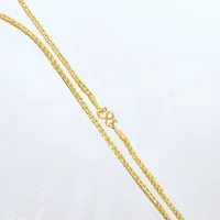 Collier, 1 Baht, något ojämn, längd 53cm, bredd 2,70mm,  23k   Vikt: 15,2 g