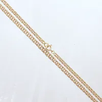 Collier Bismarck, längd 45,5cm, bredd 3,70-5mm, 18k  Vikt: 16,6 g