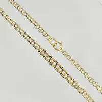 Collier Bismarck, doserad, längd 42½ cm, bredd 3-4 mm, 18K. Vikt: 5 g