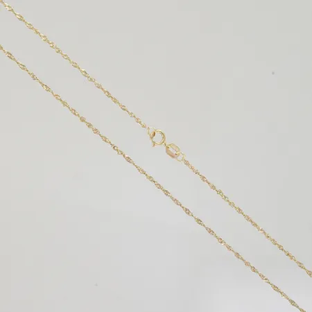 Halskedja singapor, längd 42 cm, 18K Vikt: 1,2 g