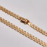 Collier i 18K guld, 46cm, Korridor, bredd 6mm, importstämplad, vikt 26,16g.