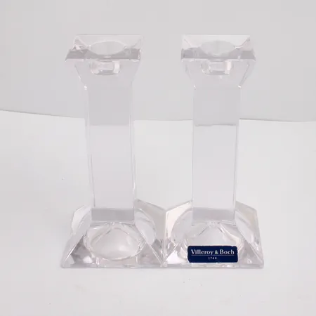 1par ljusstakar i glas, 15cm, 7x7cm, Villeroy & Boch Vikt: 0 g