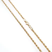 Halskedja, 62cm, bredd 3mm, 14k Vikt: 4,9 g