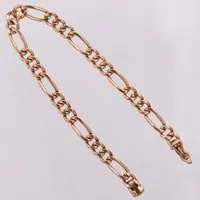 Armband, Figaro, 18,8cm, bredd 6mm, 18K  Vikt: 15,3 g