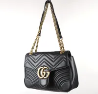 Väska Gucci, Marmont, ca 31x19x7cm, #443493, #520981, fläckar, slitage, inga tillbehör Skickas med postpaket.