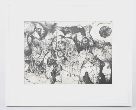 Tavla, fotogravyr, Chapman Brothers signerad Jake and Dinos Chapman 28/125, ca 30x41,5cm, rammått ca 49x59,5cm. Vikt: 0 g
