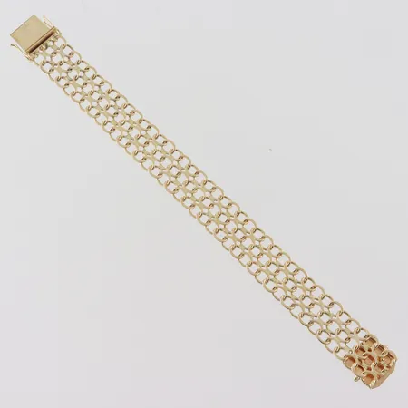 Armband X-länk, Jo-Ans Guld AB Valskog 1972 , längd ca 19 cm, bredd ca 16 mm, 18K Vikt: 29,9 g