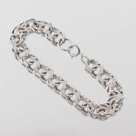 Armband Bismarck, längd 20 cm, bredd 11.3 mm, silver. Vikt: 30,4 g