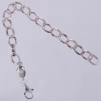 Armband, längd: ca 19,5cm, bredd: ca 8mm, GHA, 925/1000 silver  Vikt: 14,5 g