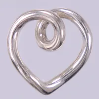 Hänge, hjärta, längd: ca 1,7cm, bredd: ca 17mm, 925/1000 silver  Vikt: 2,4 g