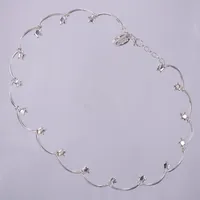 Collier Stjärnor halvstel, Scoop, längd ca 40-42cm, bredd ca 1,7-14mm, silver 925/1000 Vikt: 27,9 g