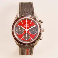 Herrur Omega Speedmaster Racing, 40mm, automatisk, ref:326.32.40.50.11.001, boettnr:178.2062, Cal.3330, verknr:87074956, serienr:87074956, kronograf, gummiband med bygelspänne original, inga tillbehör.