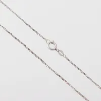 Collier Venezia, vitguld, längd 41 cm, bredd 1.1 mm, ojämnheter, 18k. Vikt: 3 g