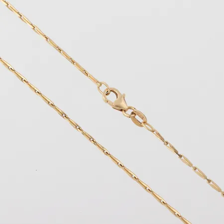 Collier, Italienska stämplar, längd 42 cm, bredd 1.1 mm, 18k. Vikt: 4,7 g