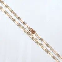 Collier, doserad x-länk, längd 44,5cm, bredd 4,80 - 6,70mm, 18k Vikt: 12,5 g