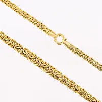 Collier doserad Kejsarlänk, 47,5cm, bredd 5,5-8,5mm, ihålig länk, bucklor, 21K Vikt: 21,1 g