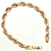 Armband Cordell, längd 21cm, bredd 7mm, repigt lås, 18K  Vikt: 17,4 g