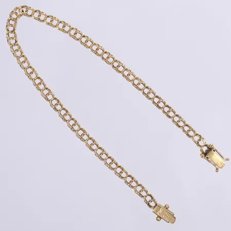 Armband Bismarck, längd 19,5cm, bredd 4mm, 18K Vikt: 4,9 g