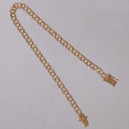 Armband Bismarck, längd 20cm, bredd 4,4mm, Iduna Ab, år 1991, 18K  Vikt: 6,4 g