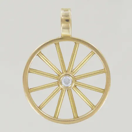 Hänge med sten, längd 3,2 cm, bredd 2,5cm, 18K  Vikt: 7 g