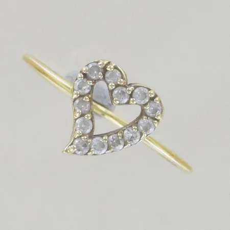 Ring med stenar, Ø 16½ mm, 18K Vikt: 0,9 g