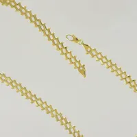 Collier Staketlänk, längd 42cm, bredd 0,7 mm, 18K  Vikt: 23,9 g