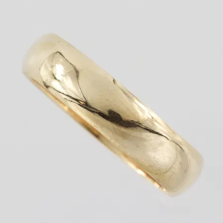 Ring slät, stl 23mm, bredd 6mm, Ge-Kå-Smyckek G Kaplan Stockholm 1965, 18k Vikt: 6,4 g