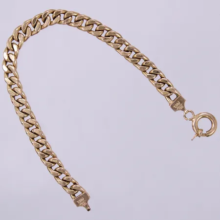 Armband Pansar, längd: ca 20,5cm, bredd: ca 7mm, ihåligt, buckligt, 18K  Vikt: 10,9 g