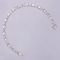 Armband, längd: ca 19,5cm, bredd: ca 6mm, GHA, 925/1000 silver  Vikt: 20,1 g