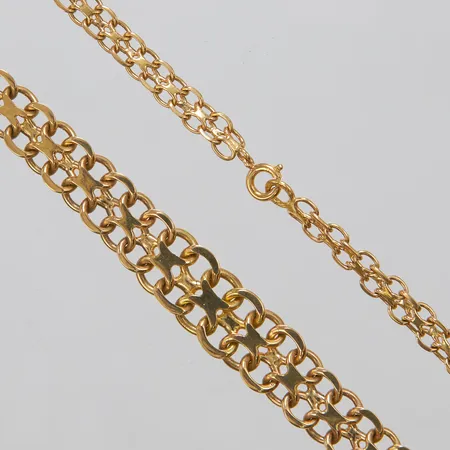 Collier doserad X-länk, längd:45cm, bredd:5-10mm, 18K Vikt: 25,4 g