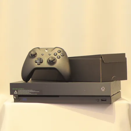 Spelkonsol, Xbox One X Project Scorpio, model nr. 1787, serie nr. 103467173517, med handkontroll, i originalförpackning  Vikt: 0 g Skickas med postpaket.