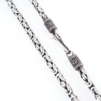 Halskedja, silver, 64cm, bredd 5mm Vikt: 83,3 g