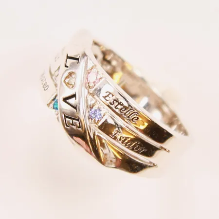 Ring, Ø16¾, bredd: 4,6-10mm, 925/1000 silver Vikt: 4,9 g