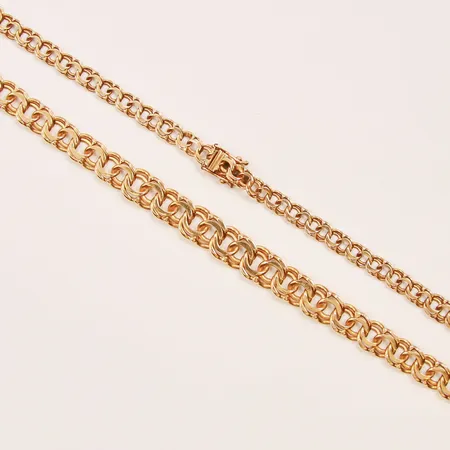 Collier, doserad Bismarck, 43cm, bredd: 5,2-8,9mm, 18K Vikt: 32,3 g