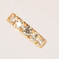 Ring med diamanter 1ct enl gravyr repig, skena stl ca 16 18K 5,4g 