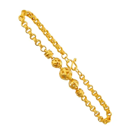 Armband, 23K guld (965/1000), längd 15,5 cm, bredd 3-7 mm, fint skick, ¼ bath Vikt: 3,8 g