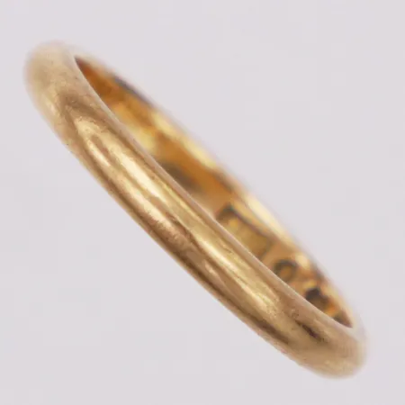 Ring, slät, Fahlström år 1948, stl 19, 18K Vikt: 4,1 g