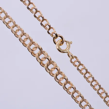 Collier bismarck, doserad, längd: ca 41cm, bredd: ca 3-4mm, GFAB, 18K Vikt: 5,3 g