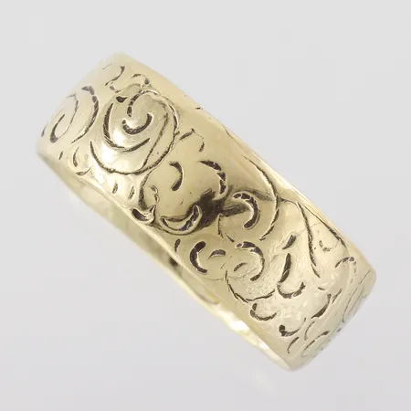 Ring mönstrad, , stl 18½ mm bredd 7,4mm, 14k Vikt: 5,2 g