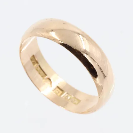 Ring slät, stl 18¾mm, bredd 5,3 mm, 18K Vikt: 4,7 g