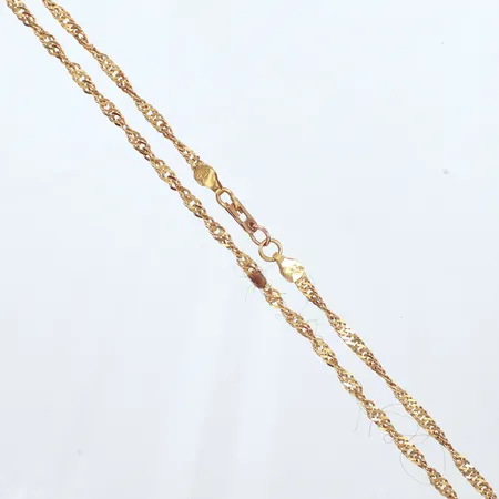 Kedja Singapore, längd 44cm, bredd 3,20mm, 18k Vikt: 8 g