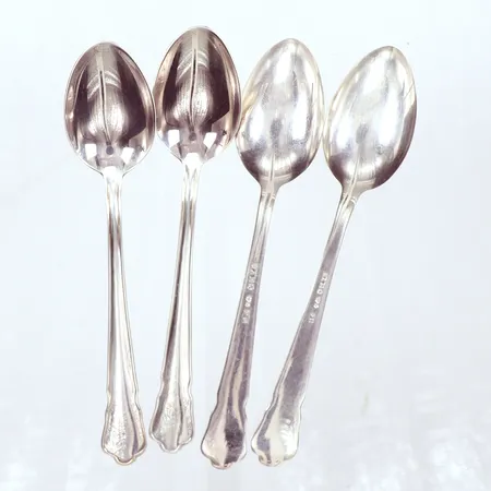 4 kaffeskedar Chippendale, silver 830/1000, GAB, år 1955, 10,5cm   Vikt: 37 g