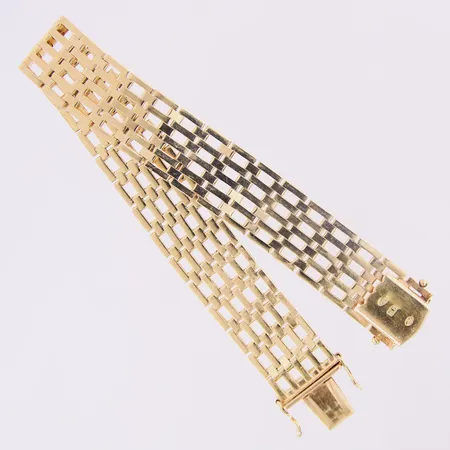 Armband Korridor, längd 19cm, bredd 14,5mm, 18K  Vikt: 31,9 g