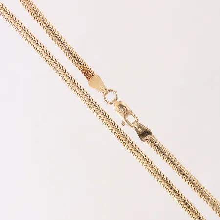 Collier rävsvans, längd: 41cm, bredd: 3mm, Balestra, 18K  Vikt: 8,5 g