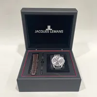 Herrur Jacques Lemans Liverpool, stål, quartz, ref-nr: 1-1117.2, Ø44mm, kronograf, datum, stålband, ett extra läderband, box samt bandstiftsverktyg