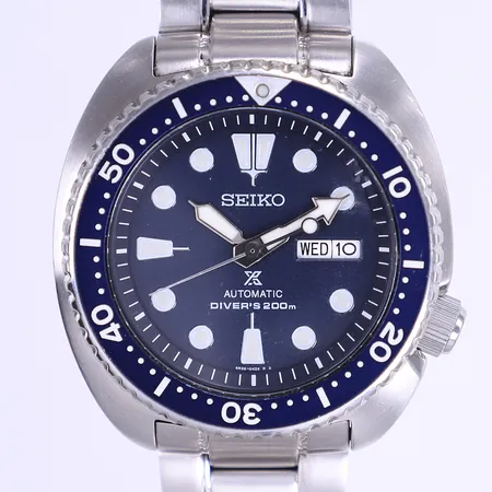 Herrur, Seiko Air Divers 200m, Ø44mm, refnr: 4R36-04Y0, serienr: 6D5794, automat, stål, datum, dag, bruksslitage, inga tillbehör,