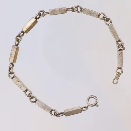 Armband stavlänk 19,5cm bredd 1-3mm silver 835/1000  Vikt: 13,5 g