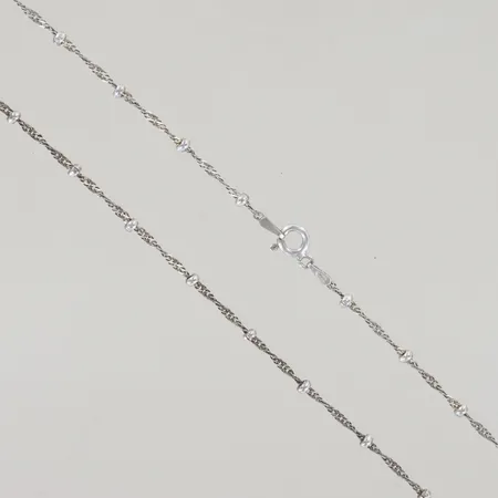 Halskedja singapor med kulor, längd 61 cm, , silver 925/1000 Vikt: 5,1 g